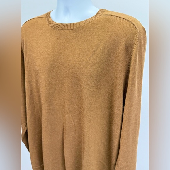 PARIS SUNDAY Men's brown 100% Fine Merino Wool crew neck Sweater size XXL - Picture 12 of 13